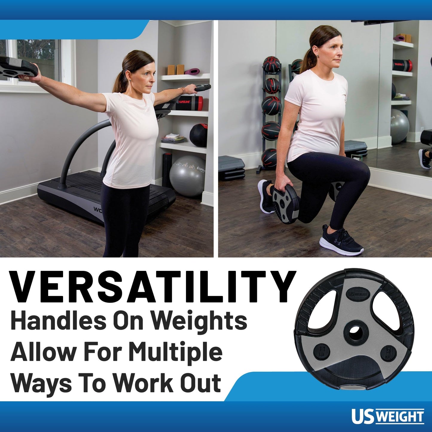 US Weight 43 LB Barbell Weight Set for Home Gym with 55” padded Bar, Adjustable Weights for Exercise, Lifting and to Build Muscle