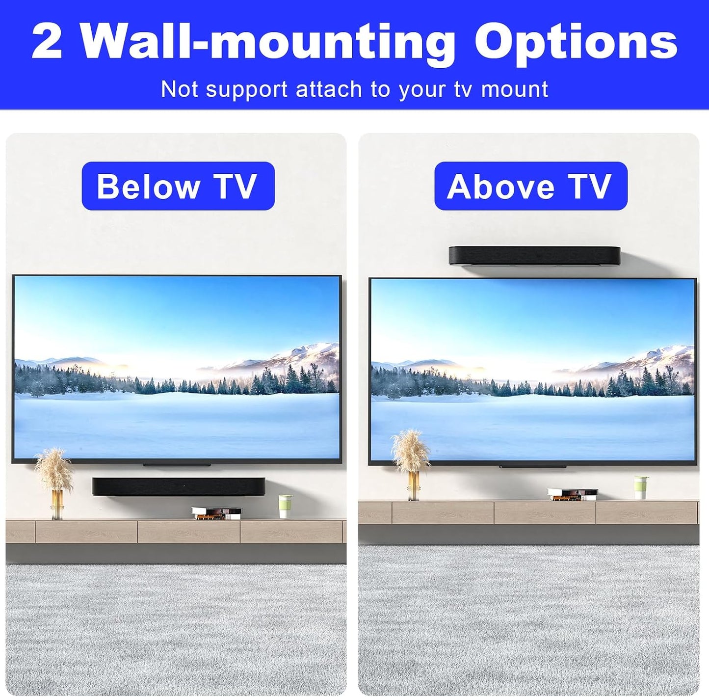 BYMECOST 1 2, Soundbar Mount for Sonos Beam, Heavy Duty Wall Mount Bracket Compatible with Gen & Gen Sonos Beam Sound
