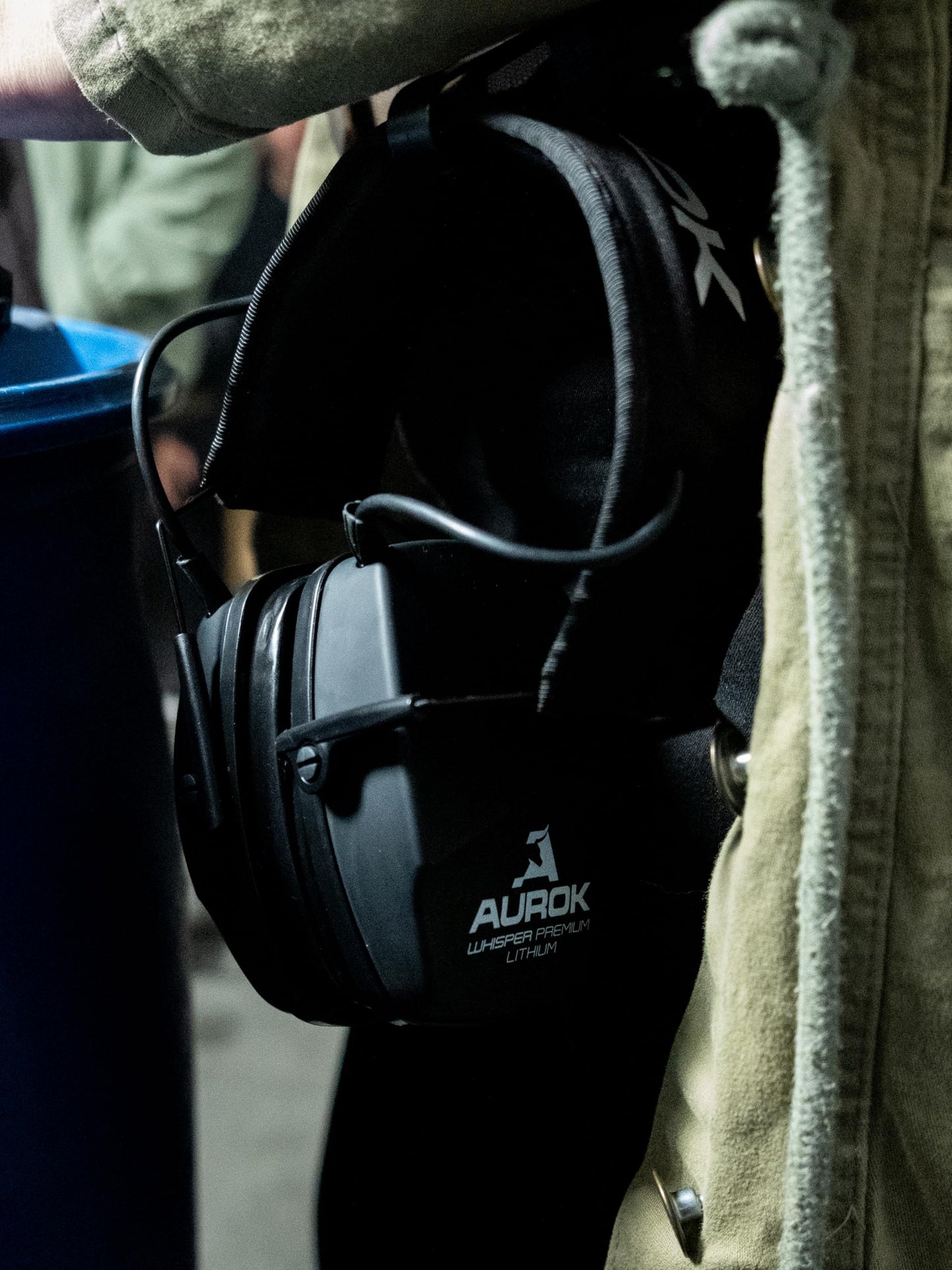 AUROK Whisper Premium Electronic Hearing Protection Earmuffs with Rechargeable Lithium Battery, Bluetooth Shooting Ear Muffs, 22dB NRR Noise Reduction for Hunting & Shooting Range – Black