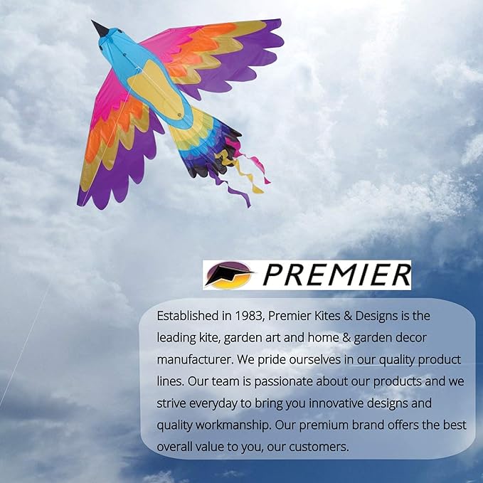 Premier Kites Paradise Bird Kite are Great Kites for Adults and Easy to Fly Kites for Kids | A Large Kite with a 70 Inch Wingspan and a 36 Inch Body with Bold Colors and Detailed Applique Work