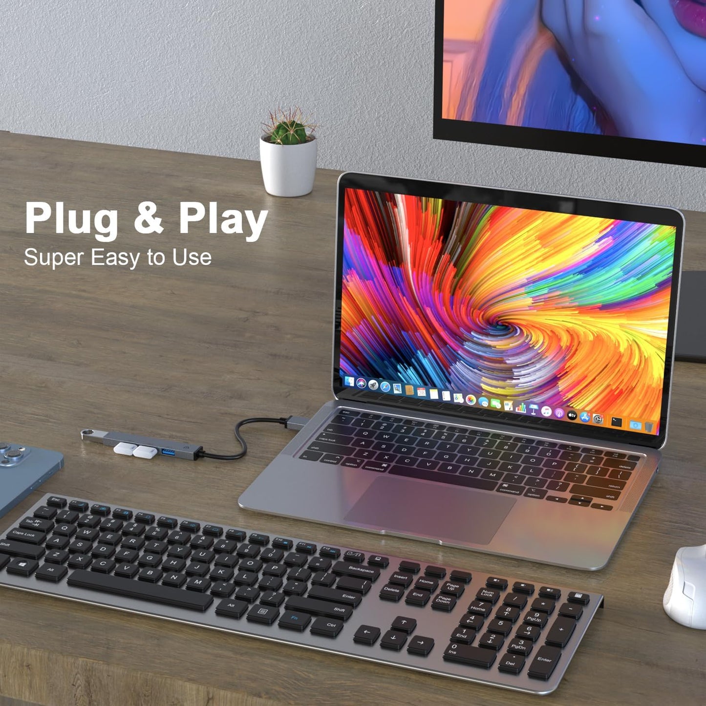 TOTU 4 3.0 2.0 3 5Gbps Docking Station, USB A Hub, Ports USB A + USB A * Docking Station - Data Transfer, Compatible