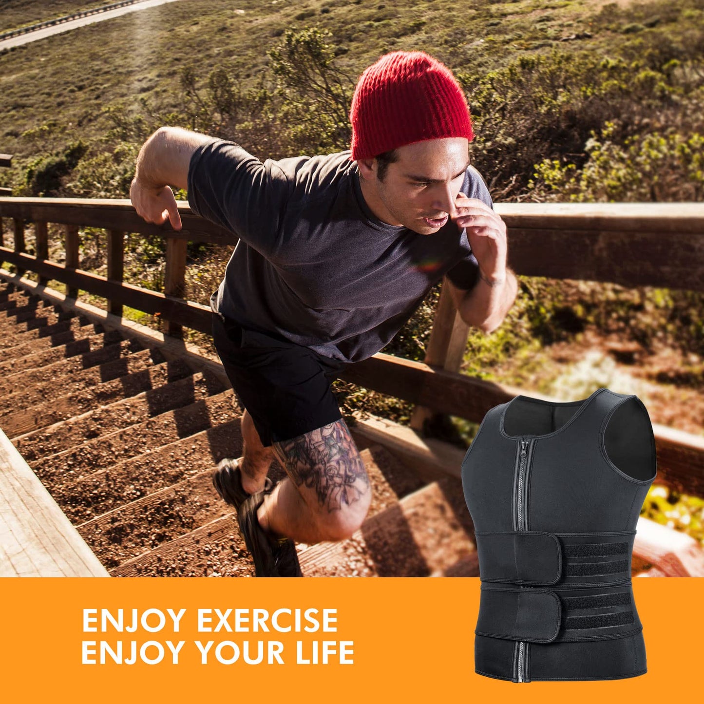 A+ Choice Sauna Vest Waist Trainer for Men - Mens Sauna Suit Large Sweat Belt Body Shaper for Gym Workout Exercise Faja Para Hombre Plus Size 1XL