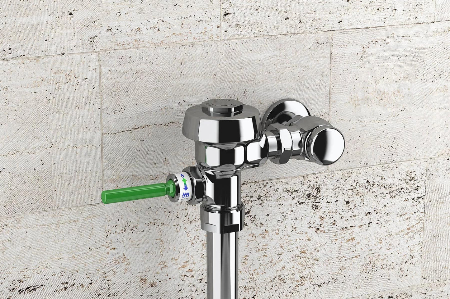 Sloan WES 111 UPPERCUT Exposed Manual Water Closet Flushometer, 1.6/1.1 GPF Flush Valve - Dual Flush, Non-Hold-Open Handle, Fixture Connection Top Spud, Polished Chrome Finish, 3720000