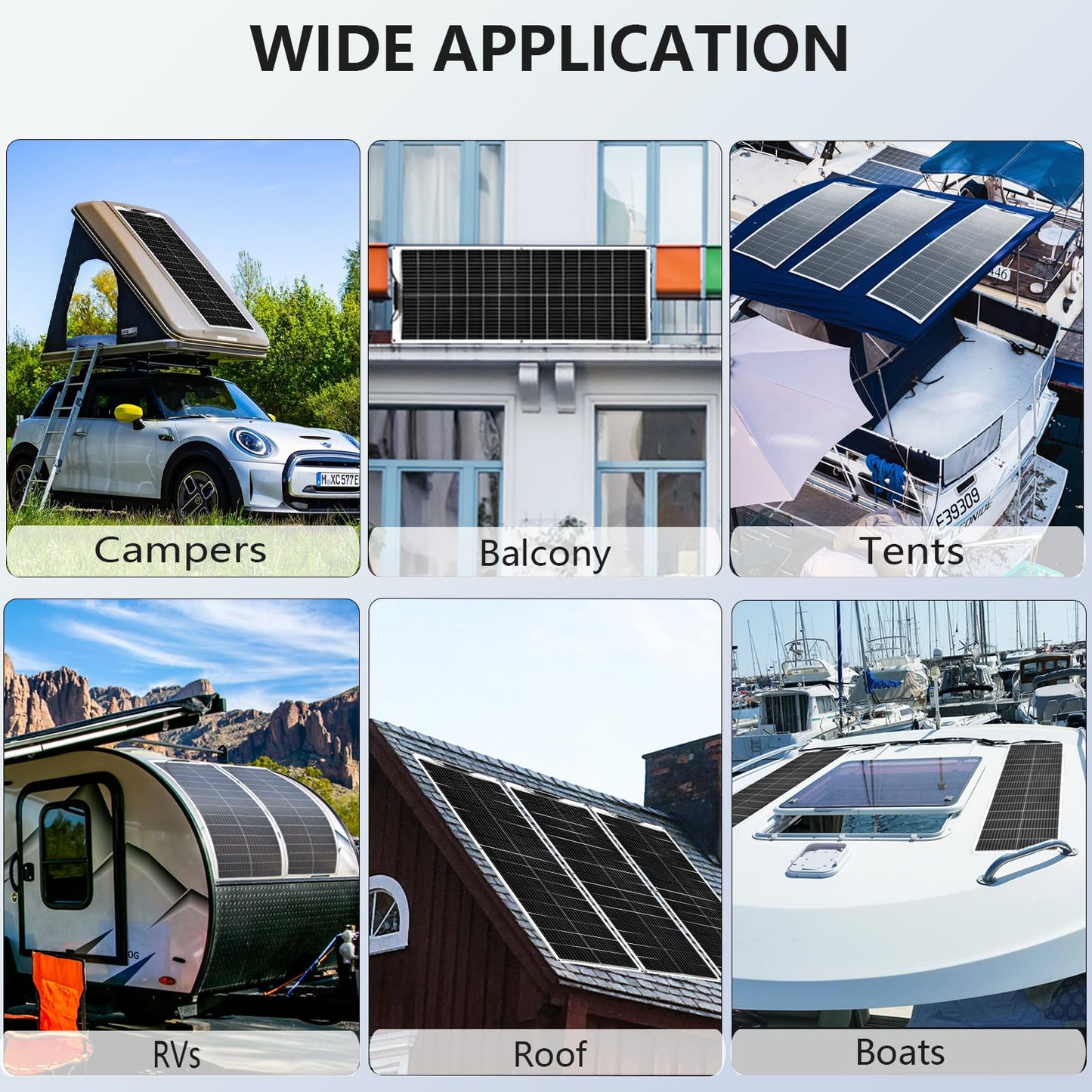 XINPUGUANG 100W Flexible Solar Panel 12V System kit 10A Charge Controller Cables with Alligator Clip PV Connector Cables for Yacht, Boat, RV, Cabin, 12v Battery Charge