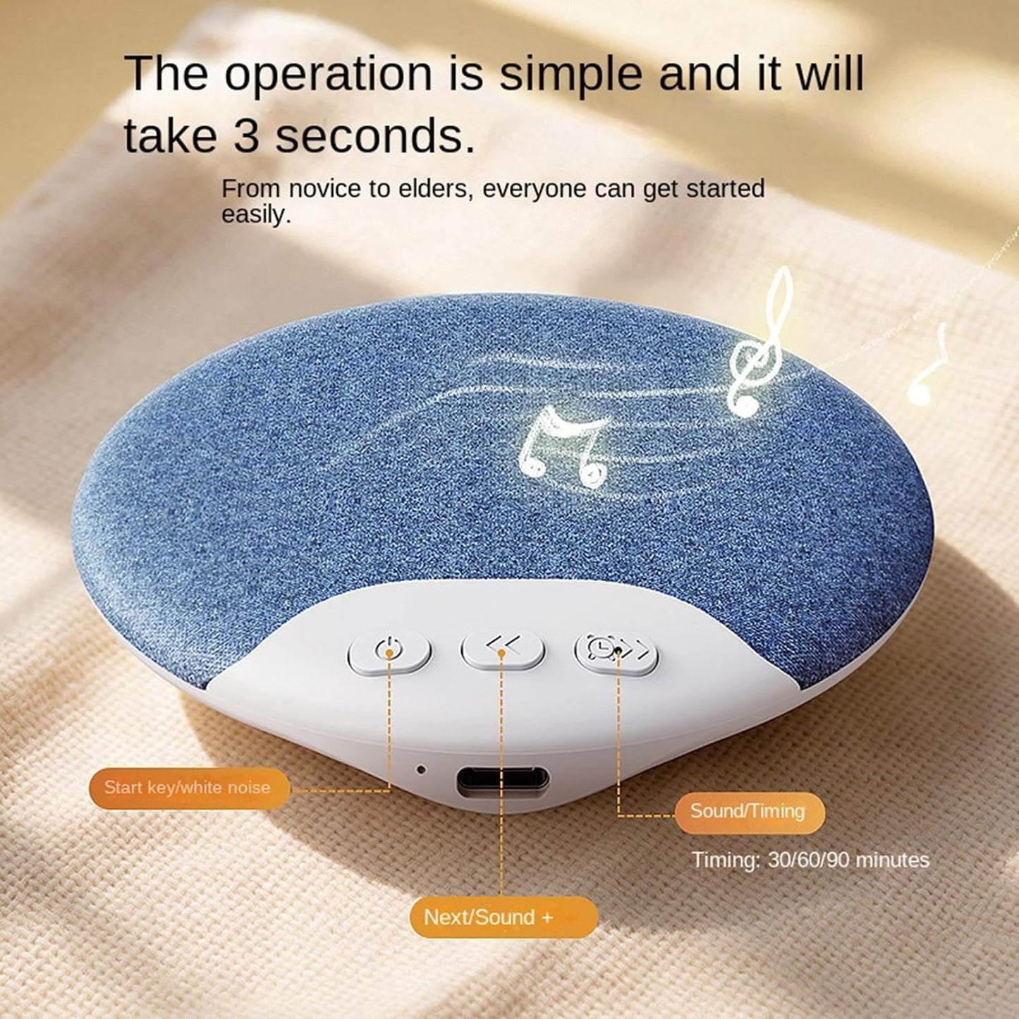 Generic 200mAh, Flat Under Pillow Speakers, Flat Bone Conduction Design, Sleep Pillow Speaker, White Noise Sleep Timer