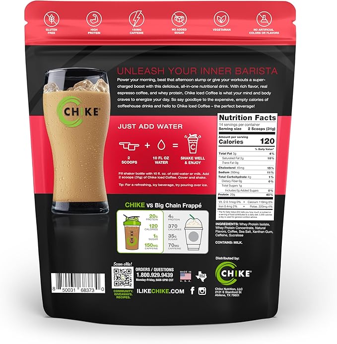 CHIKE White Chocolate Peppermint Protein Iced Coffee