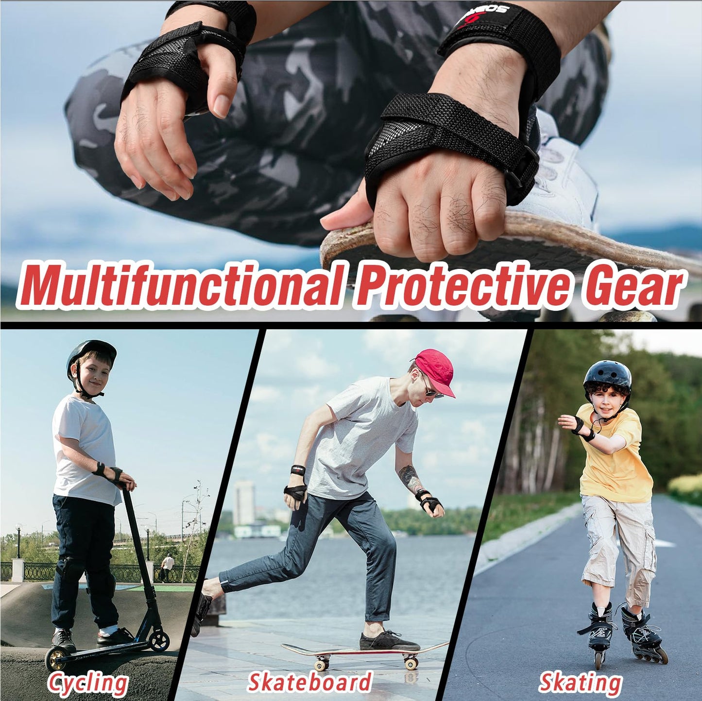 Wrist Guard Protective Gear Wrist Brace Impact Sport Wrist Support for Skating Skateboard Snowboarding Skiing Motocross