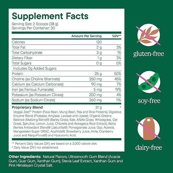Nutranelle - Plant Based Protein Powder - 25 g Vegan Protein Powder with 30 Servings - Blended Rice & Pea with Superfoods & Amino Acids - Zero Sugar - Chocolate