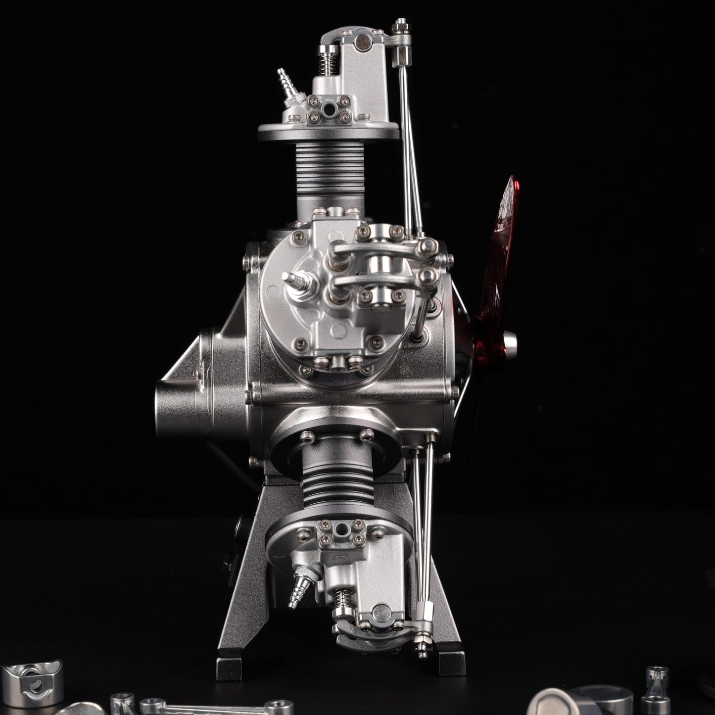 TECHING Jet Engine Model Kit 5-Cylinder Radial Engine Model Kit That Runs Mechanical Metal Assembly DM116 230+pcs