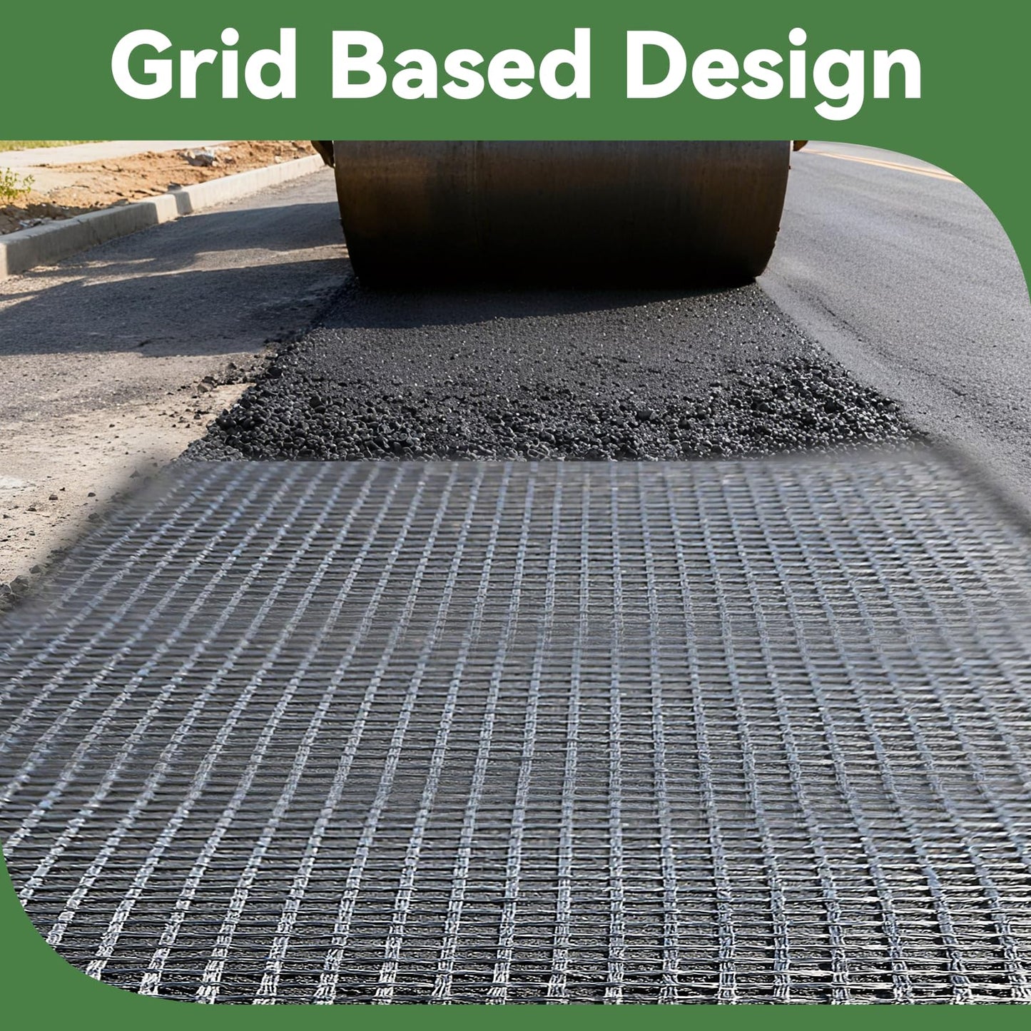4ft x 50ft Fiberglass Geogrid for Retaining Walls, Bi-Directional 50kN Tensile Strength Geo Grid, 0.8" Mesh Soil Stabilization Fabric for Retaining Walls Up to 6 ft, Driveways & Ground Reinforcement