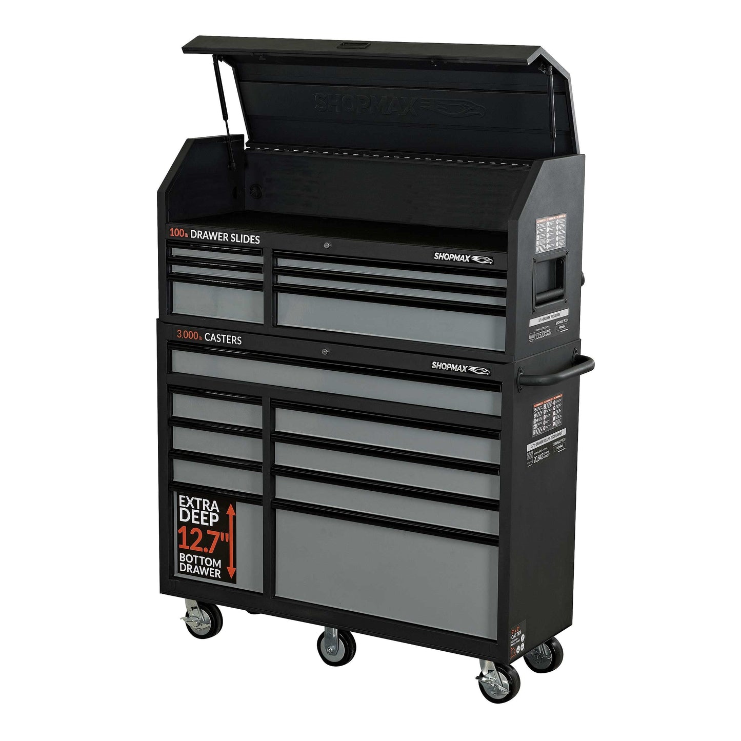 52 in. 15-Drawer Tool Chest and Rolling Cabinet Combo