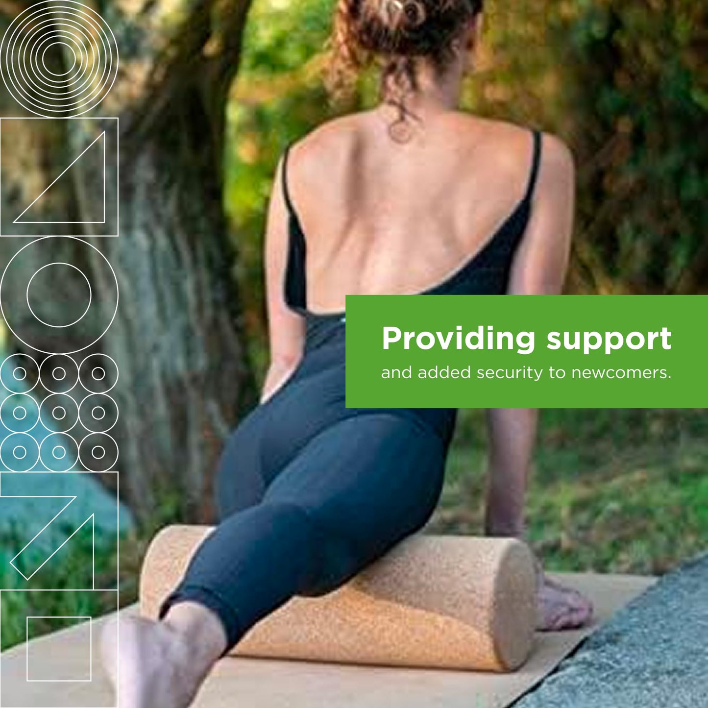 Go4Cork Yoga High-Density Cork Body Roller - 11.8" x 3.7" | Strong Eco Cork Roller with Non-Slip Grip | Enhances Yoga Exercise & Deep Tissue Massage for Quick Back & Muscle Recovery