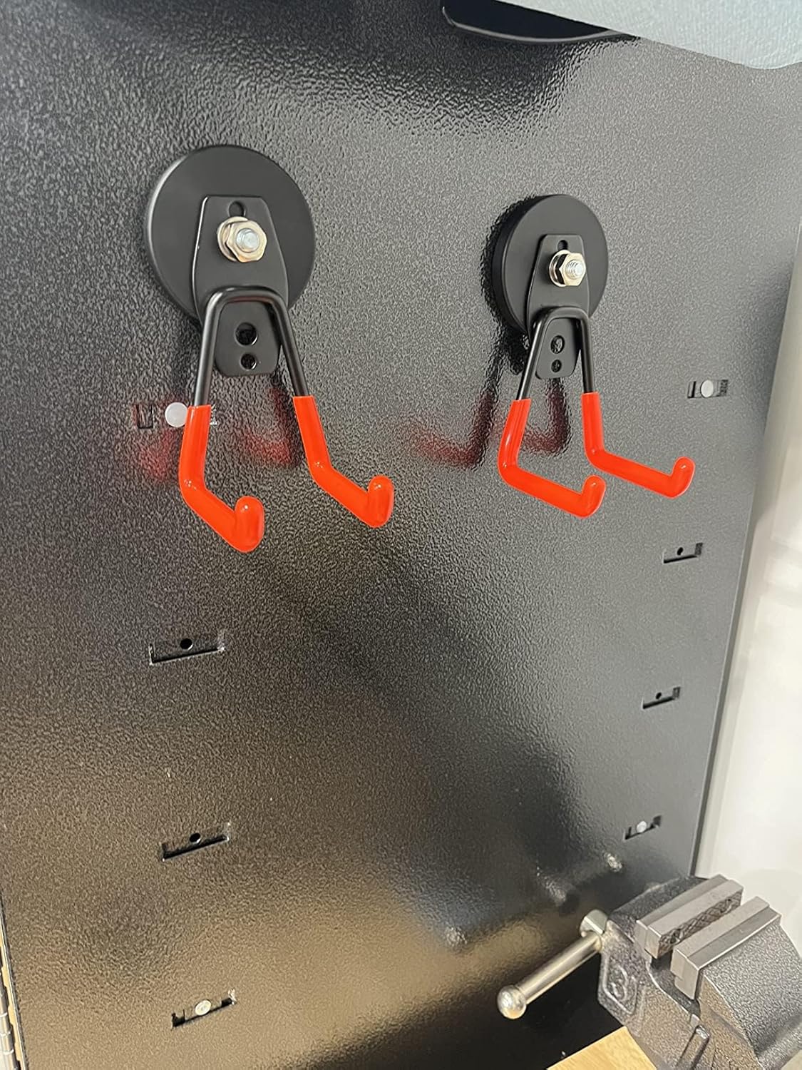 ULIBERMAGNET Heavy Duty Magnetic Garage Hooks - 10 Pack Strong Hooks for Tools & Storage | Orange