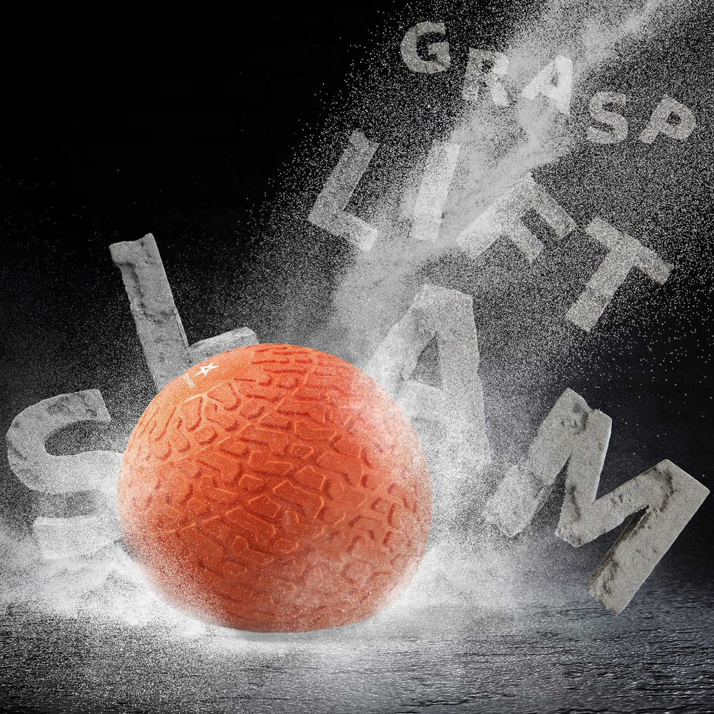 Yes4All Slam Balls, 10-40lb Weighted Ball Weight, Durable PVC Sand Filled Workout Dynamic Slam Ball for Strength Training, Tread, Orange, 10lbs