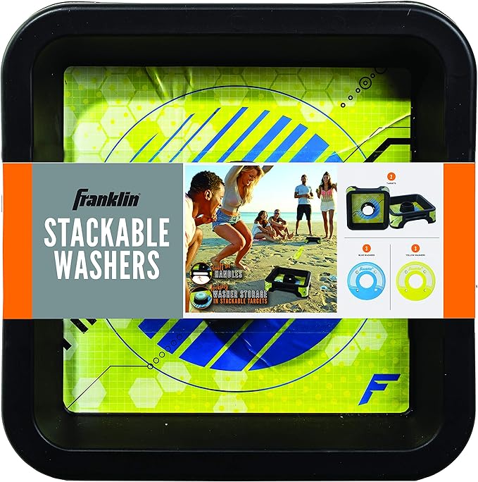 Franklin Sports Washer Toss Game Set - Outdoor Washers Set with Targets + Washers - Perfect for Lawn, Beach + More - Classic Outside + Tailgate Game