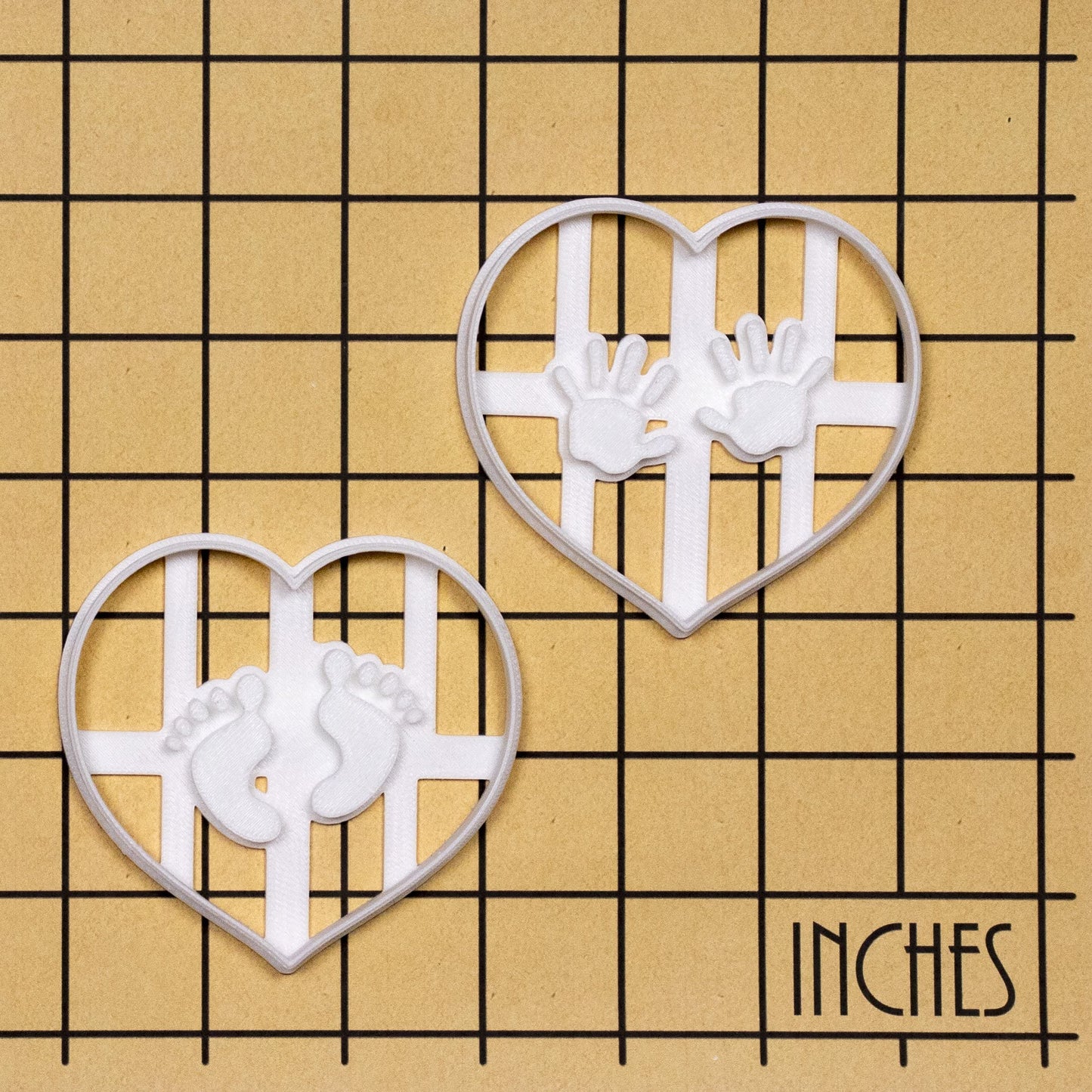 Set of 2 Baby Prints cookie cutters (Designs: Hand Prints and Footprints), 2 pieces - Bakerlogy