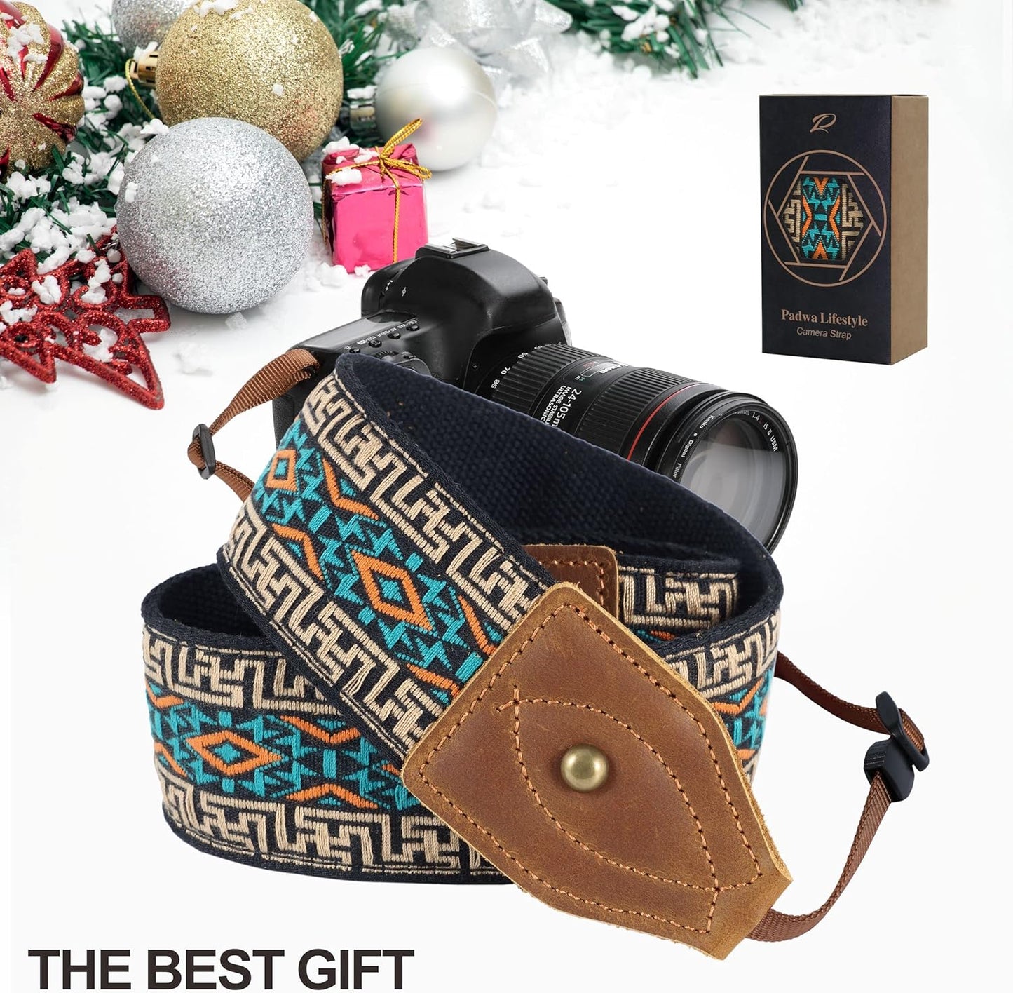 2" Padwa Lifestyle Wide Classic Crazy Horse Art Cowhide Head Cotton Camera Straps for Photographers