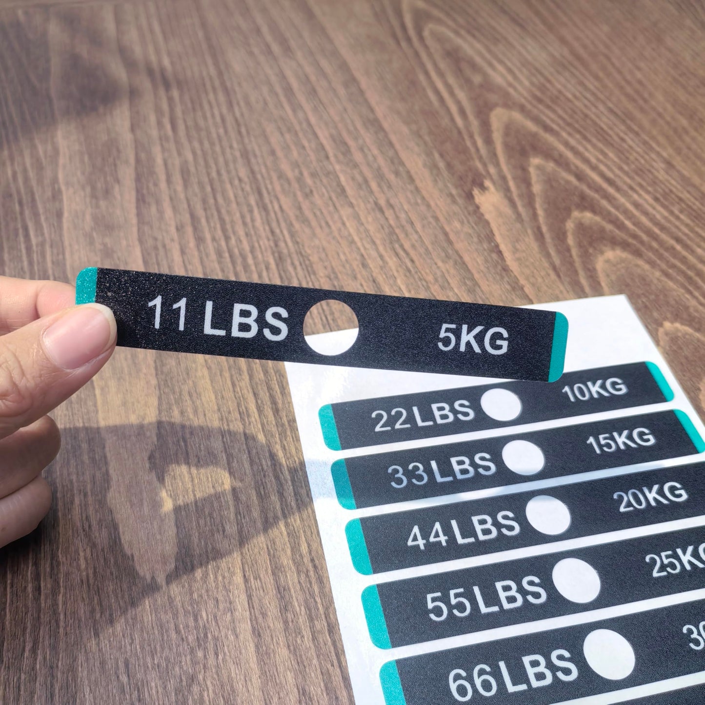 11 lbs to 220lbs/5kg to 100kg Weight Stack Stickers for Gym Machine
