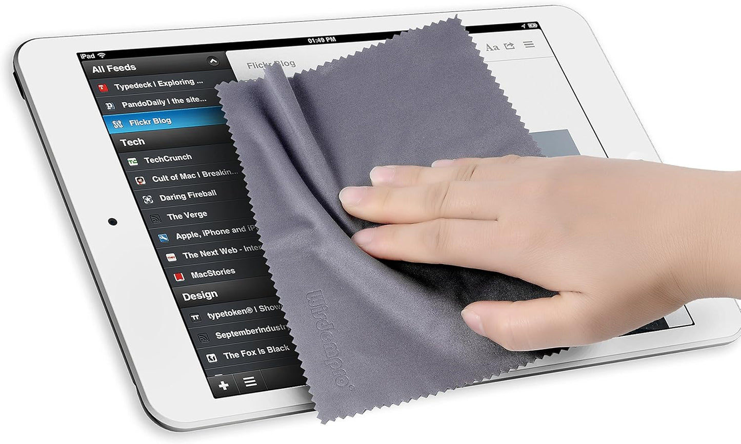Wisdompro 4-Pack Surface(12x8.25, 13.5x8.63 Inches Large Microfiber Cleaning Cloth for Laptop, Computer Screen, Camera