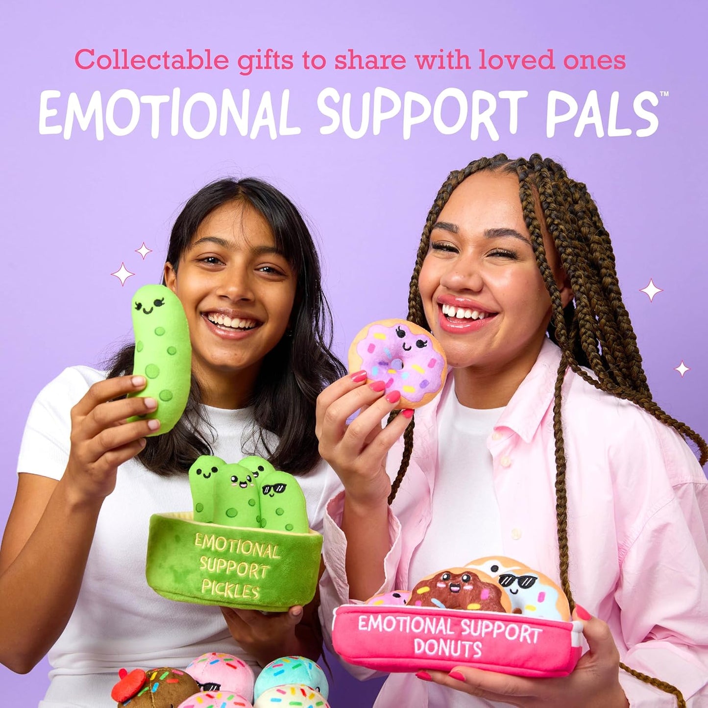 Relatable Emotional Support V-Day Nugget Cards - 10 Plushies & Cards with Carrying Case | Perfect Valentine's Gifts for Kids & Friends