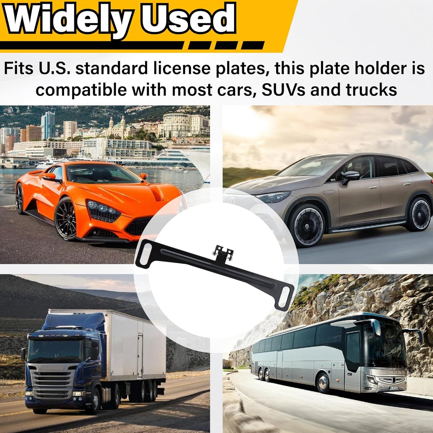 Backup Camera License Plate Mount, Rear Camera Back up Bracket, Universal Car Dash Cam Mirror Mount, Camera Mounting