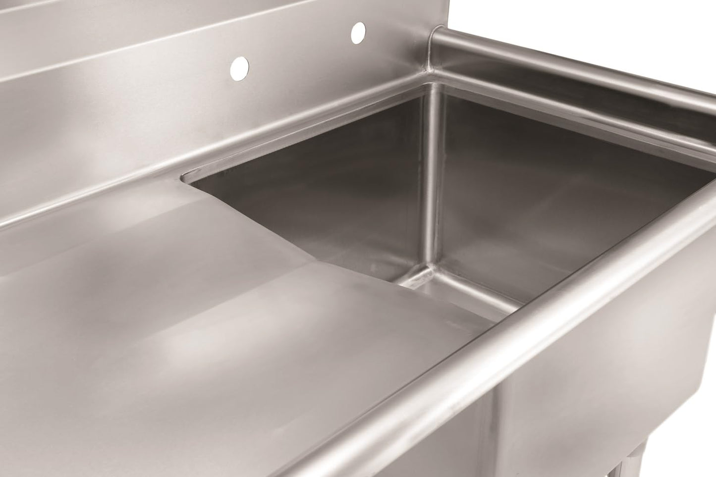 Kratos 29N-008-Commercial NSF 1 Compartment Sink - 18"Wx18"Lx12"H Bowl Size - 18" Drain Board