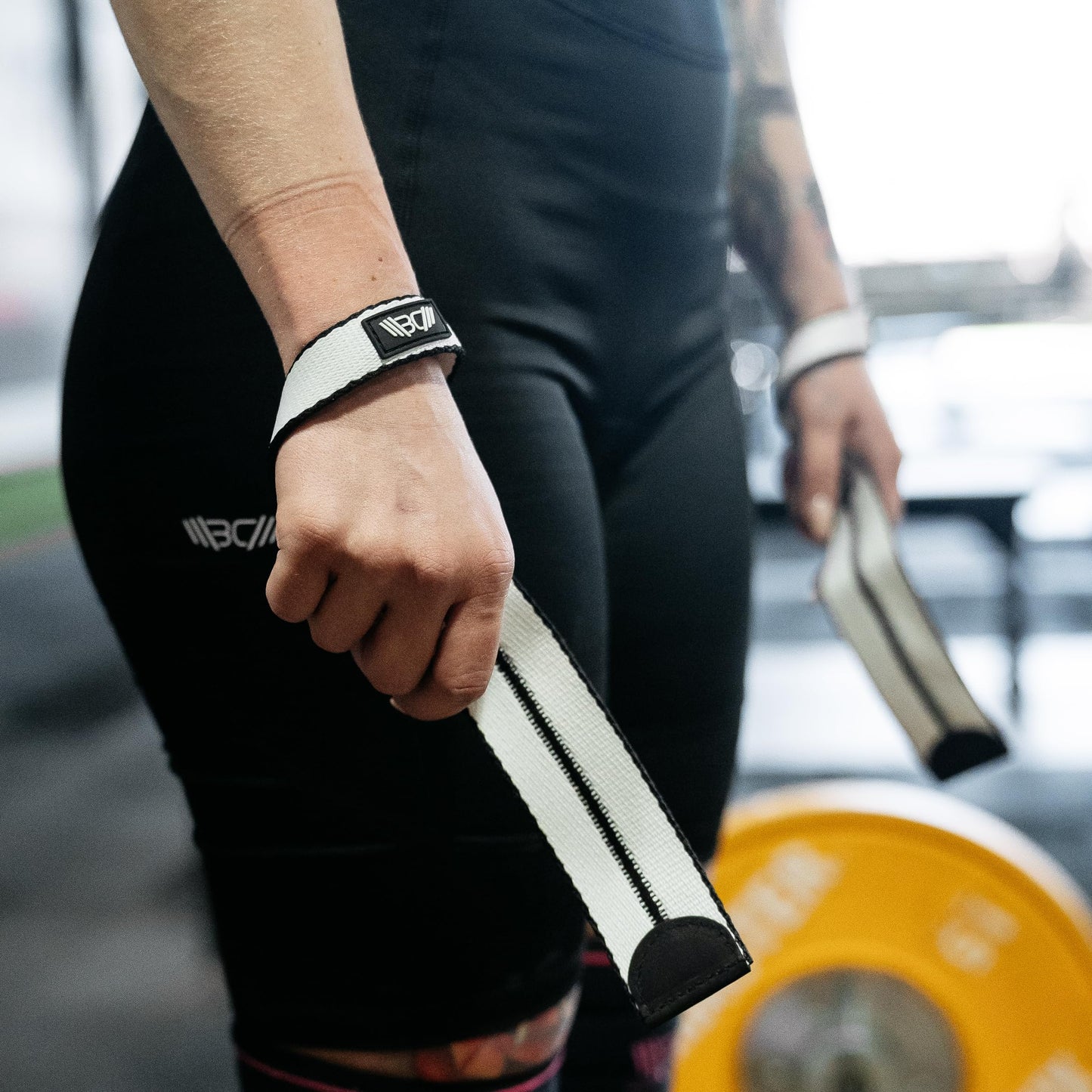 WARM BODY COLD MIND V1 Lifting Wrist Straps for Olympic Weightlifting - Rated at 660 lb - Hand Wraps for Powerlifting, Weight Lifting, Bodybuilding Functional/Cross Training, Deadlift Gym Bar, Cotton (White)
