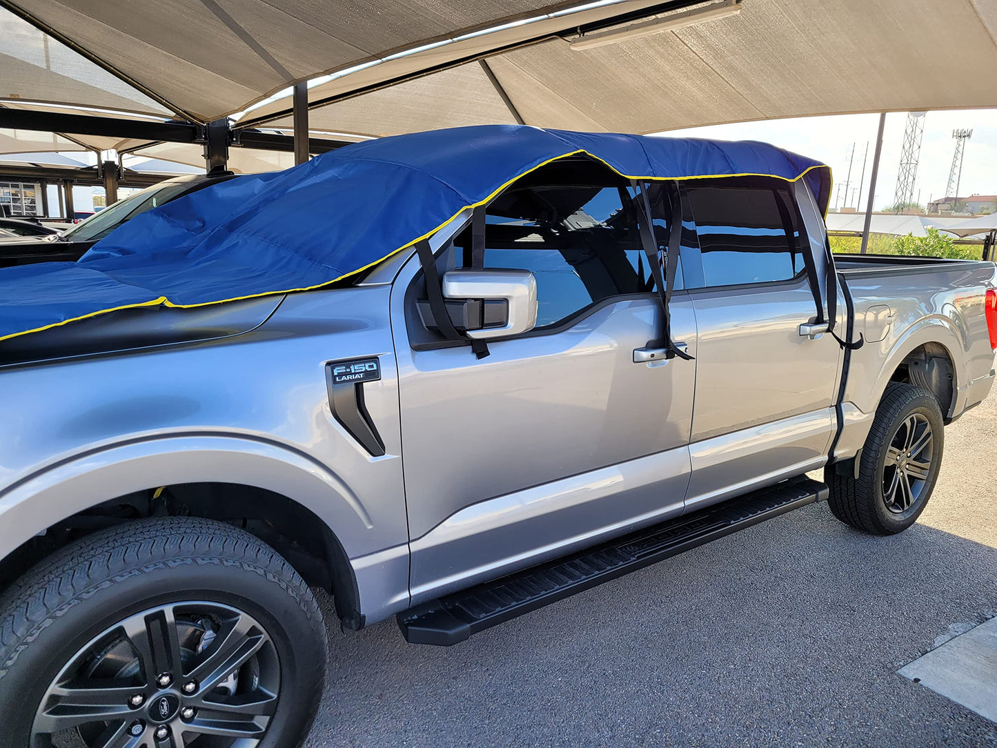 Texas Hail Shield B/Rapid Ready for 4D Midsize Pickup Trucks Against Large Hail (F-150 or Similar), US & China Patents, Setup in 2 min, 2,000+Users in the US, Amazon's Professional Grade Protection