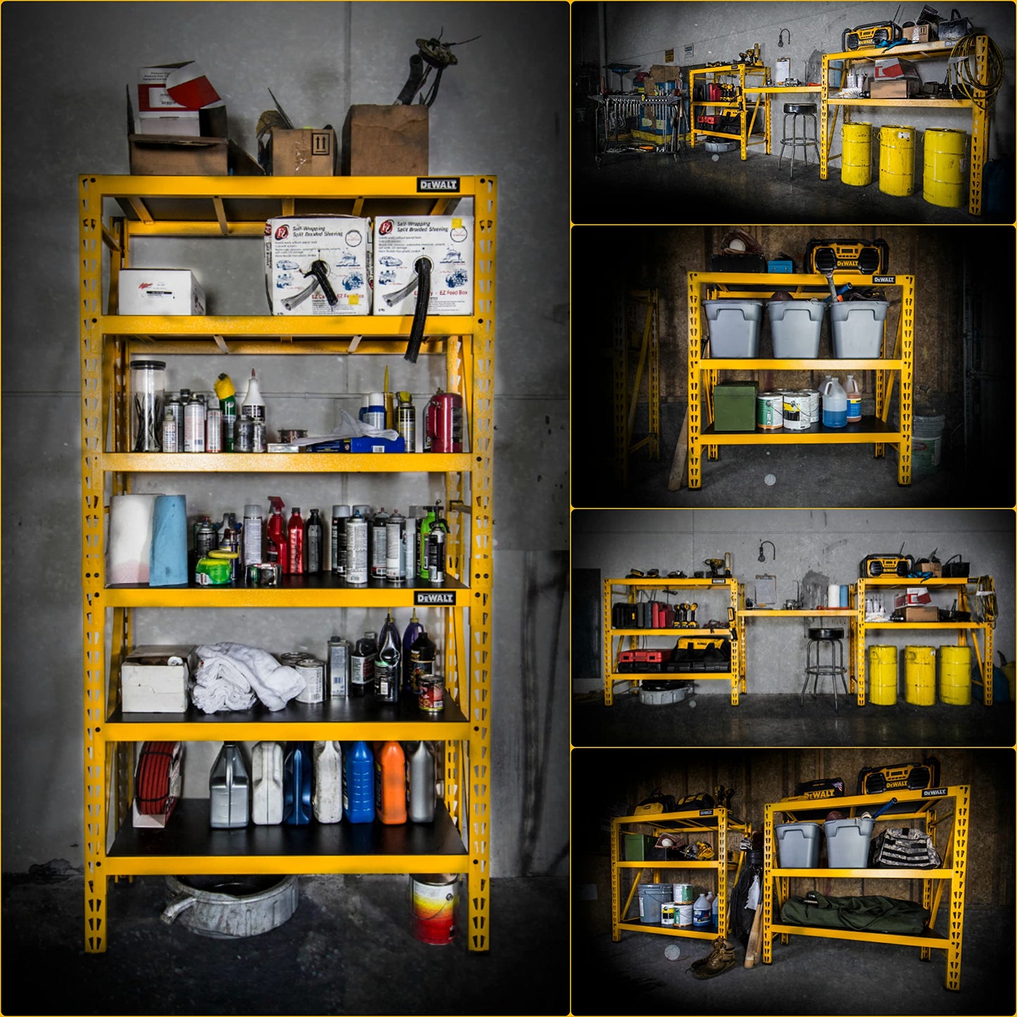 DEWALT 4-Foot Tall, 3-Shelf Industrial Workshop/Garage Storage Rack, Total Capacity: 4,500 lbs.