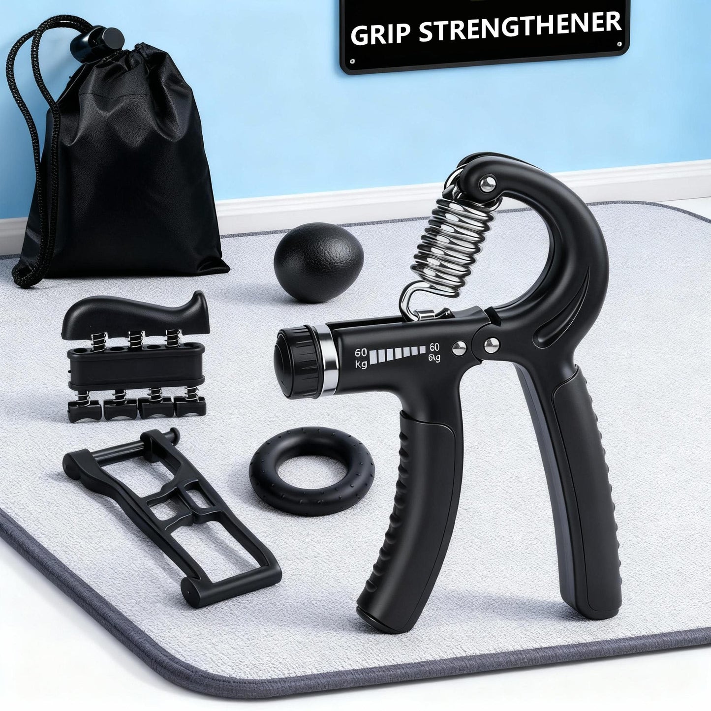 Karebeen Hand Grip Strength Trainer Kit, 5 Pack Forearm Gripper Strengthener Adjustable Resistance, Hand Strengthening Devices