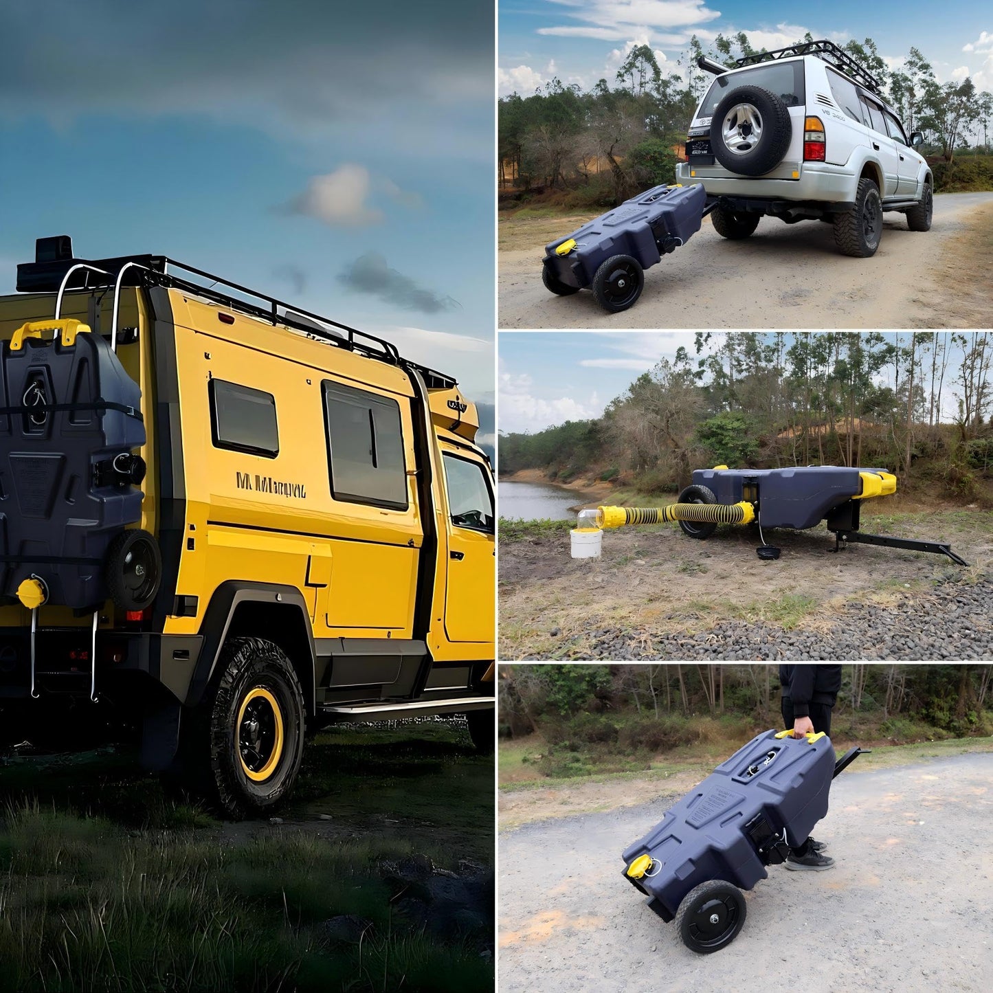 Venustank 39 Gallon RV Portable Waste Tank 2 Wheel Tote Tank