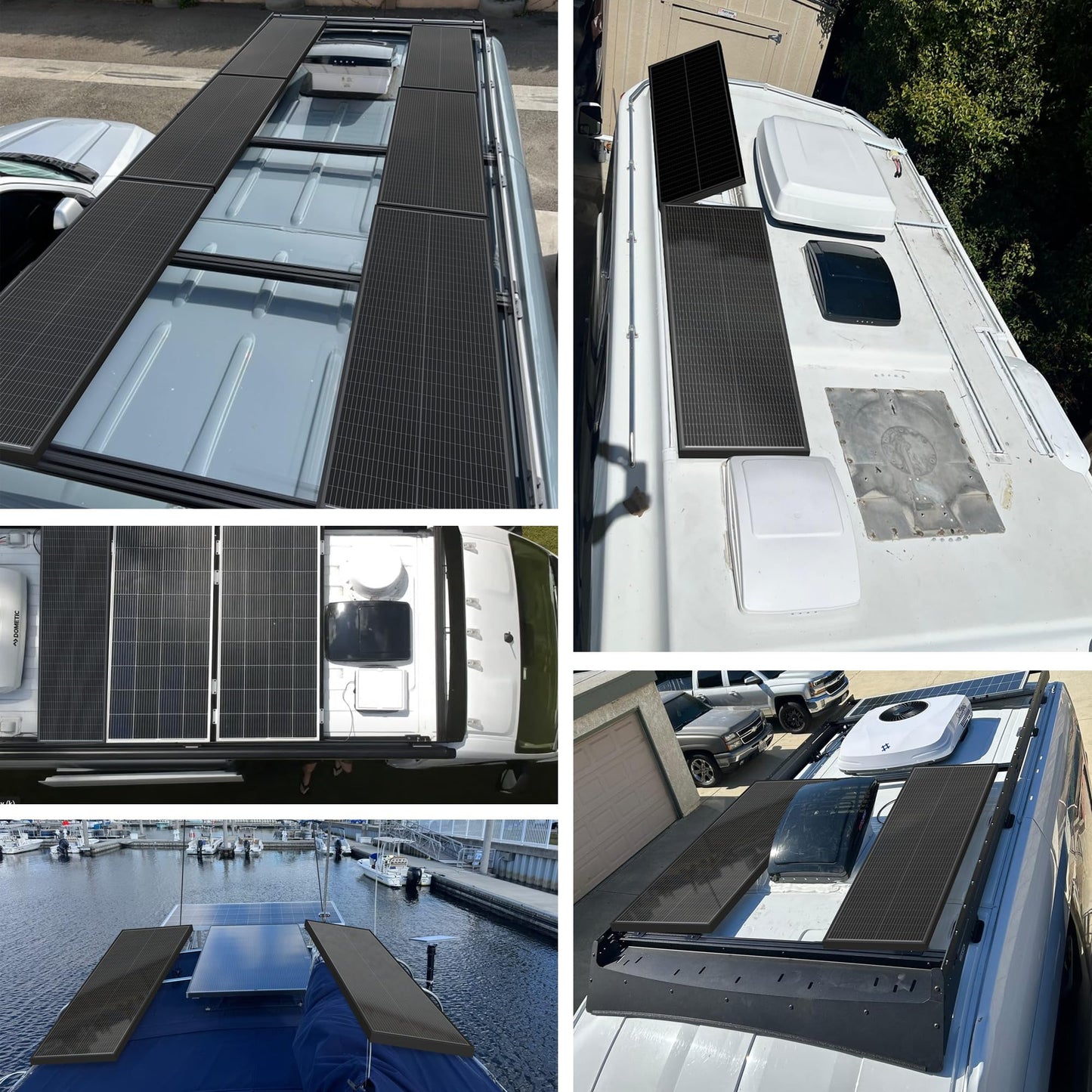 ACOPOWER 100W 12V Ultra Slim Solar Panel, 25.4% N-Type Monocrystalline Panel with Solar Connectors, Black Frame for RV Marine