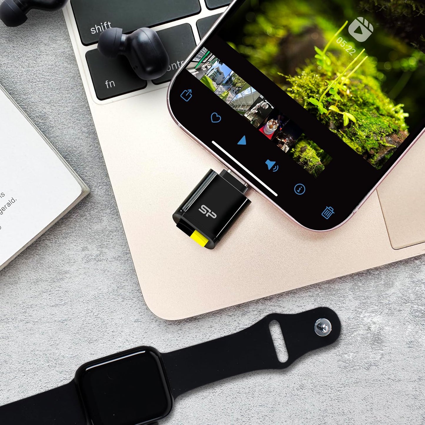 SP Silicon Power C200 SPU3CTMREDC2000K Silicon Power USB Type-C MicroSD Card Reader