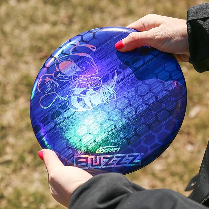 Discraft Full Foil Honeycomb Buzzz – Rainbow & Blue | Midrange | ESP | Supercolor | 170 – 177+ Grams