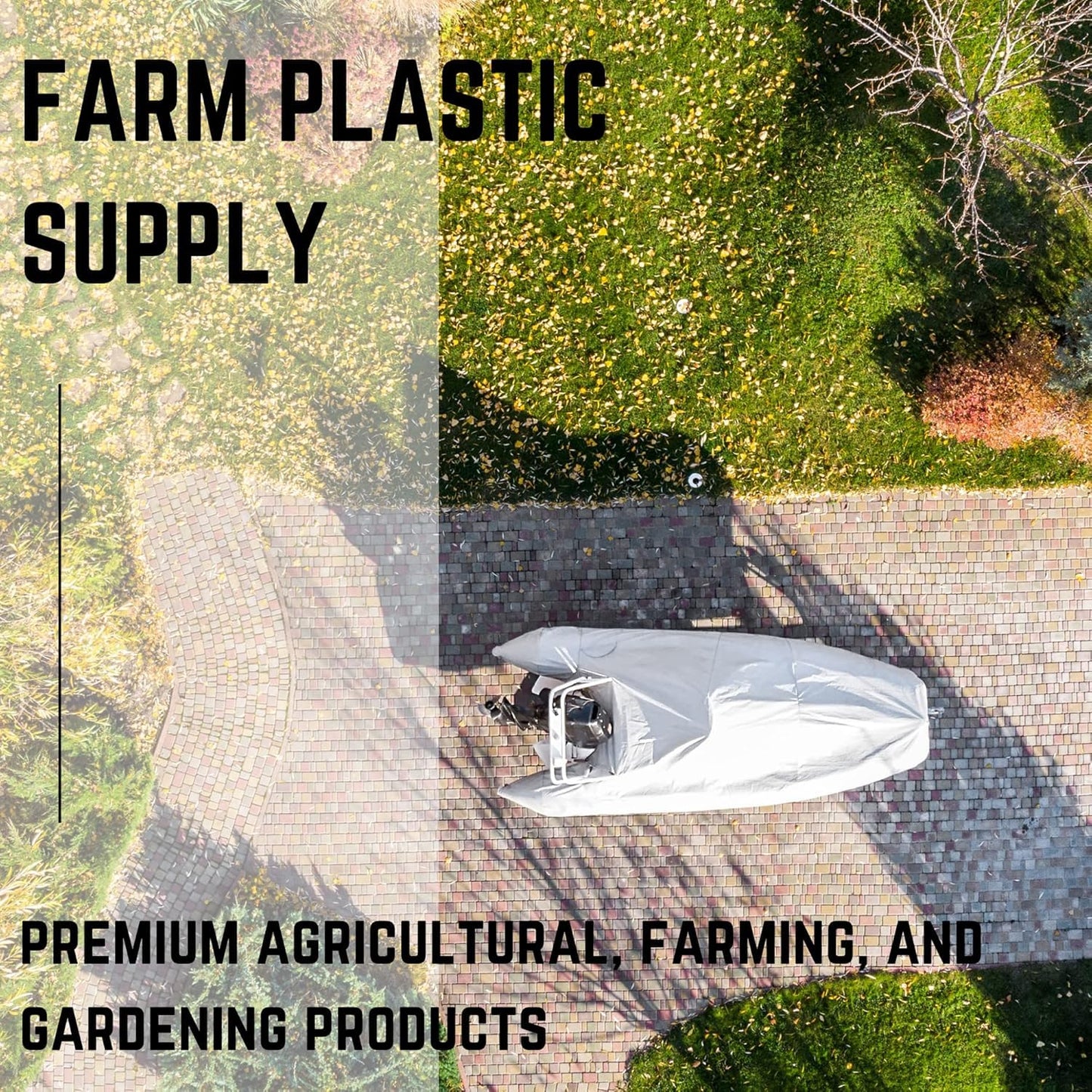FPS Polyethylene Shrink Wrap - 7 mil Boat Shrink Film for Heat Gun, Industrial Protection and Storage, White, 14' x 150'