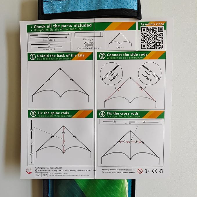 Mint's Colorful Life Delta Kite for Kids & Adults, Extremely Easy to Fly Kite, Best Kites for Beginner