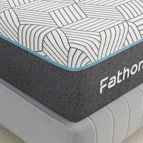 FATHOM Firm Full Mattress - 8 Inch Memory Foam for Back Pain Relief | Cool Sleep with Gel Foam Cover