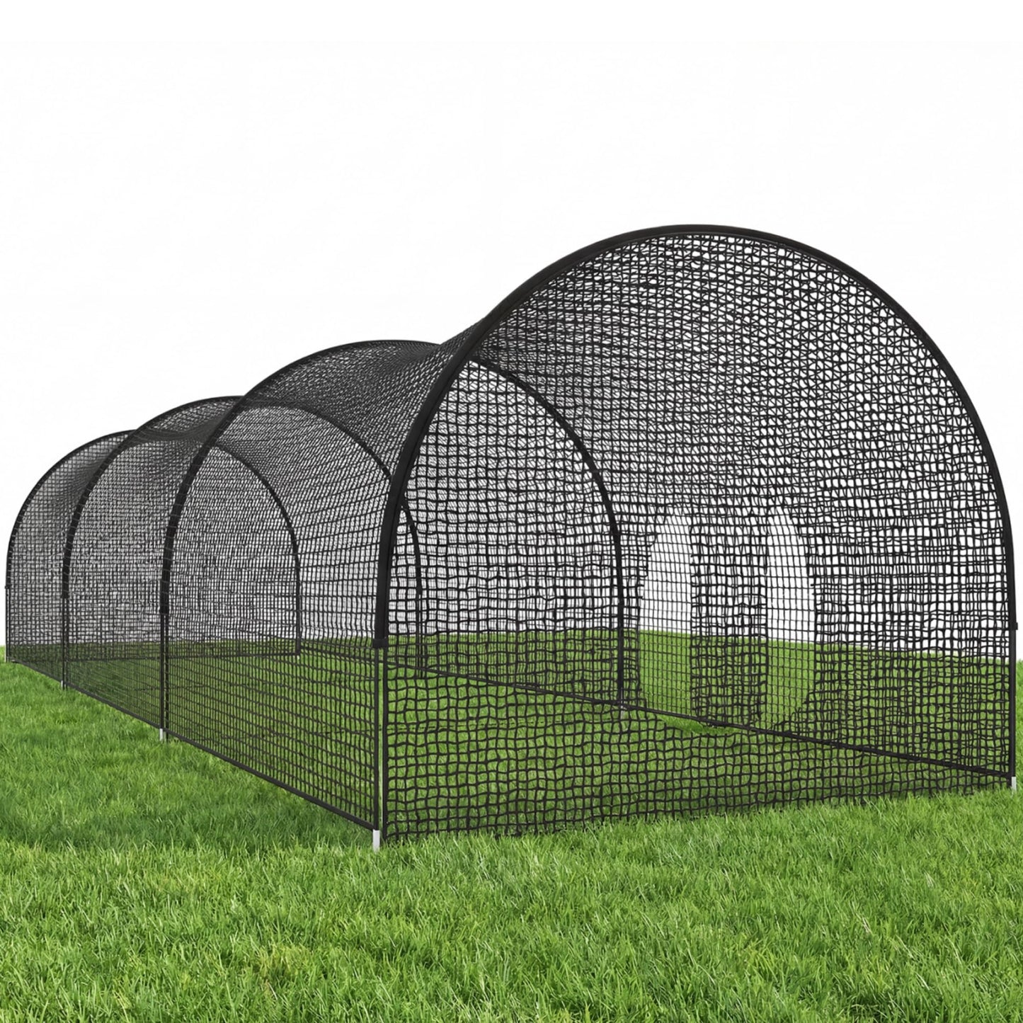 33ft Baseball Batting Cage with Frame and Net, Batting and Pitching Practice Net for Baseball, Softball, and Golf, Suitable for Backyard or Field