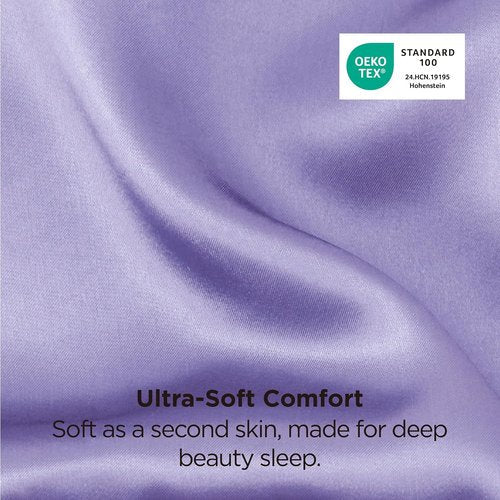 Bedsure Satin Pillowcase Set of 2 - Lilac Silky Pillow Cases for Hair & Skin | 20x36 Inches, Envelope Closure