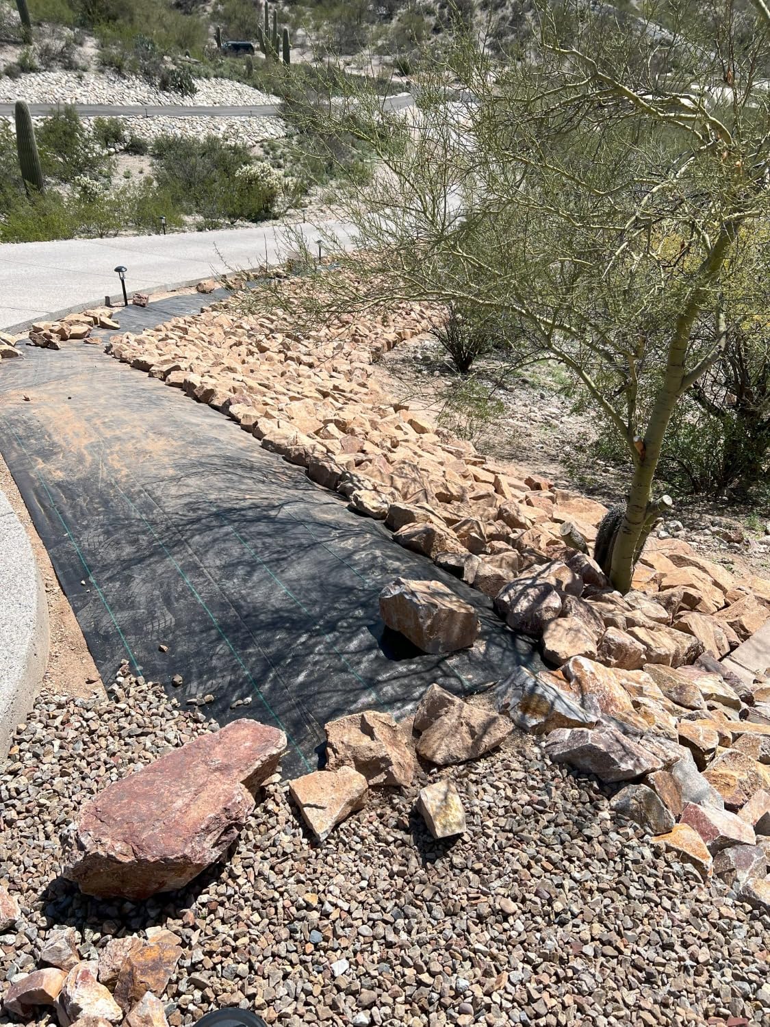 Sandbaggy Woven Geotextile Landscape Fabric | 50 YEAR Fabric* | for Soil Stabilization & Underlayment for Pavers, Driveway, Gravel Roads & Parking Lots | Meets AASHTO M288 Spec (17.5 ft x 100 ft Roll)