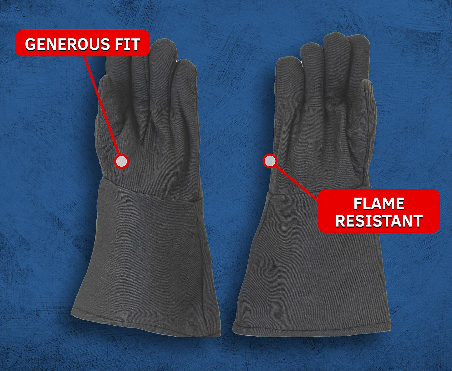 Oberon Company TCG100 Series Arc Flash Gloves, Black, Large