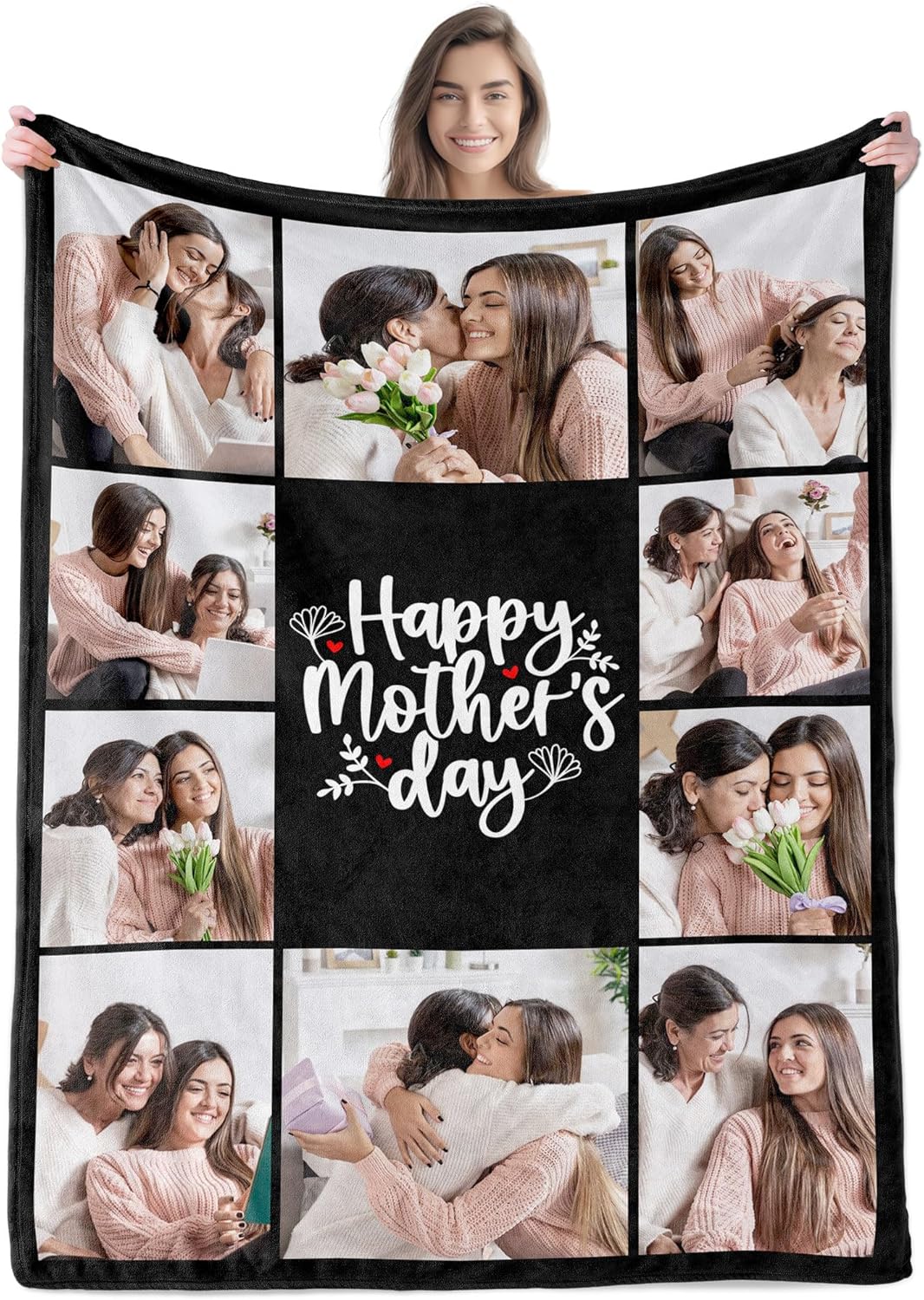 Regine Switzerland Personalized Photo Blanket - Custom Mother's Day Gift for Mom | Ships Next Day, Printed in USA