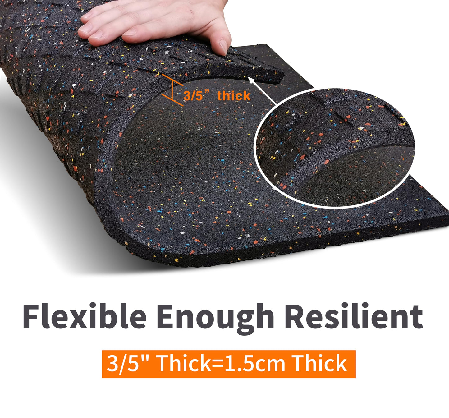 Goodhoily Anti-Vibration Pad 24" x 24",3/5" Heavy Duty Thick- Rubber Vibration Pad -Sound Absorbing Mat- for Dryers, Fitness Equipmen,Audio Equipment(Square) Black