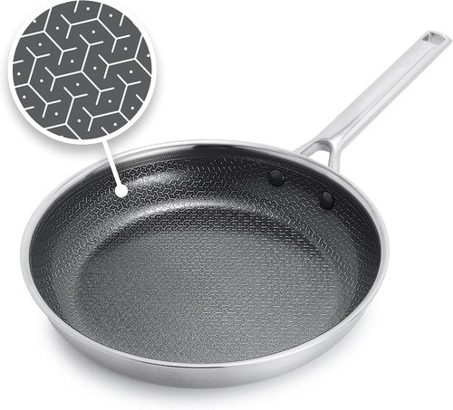 GreenPan Hybrid 10â Nonstick Frying Pan - APEX Tri-Ply Thermobond Ceramic Skillet, PFAS-Free, Silver