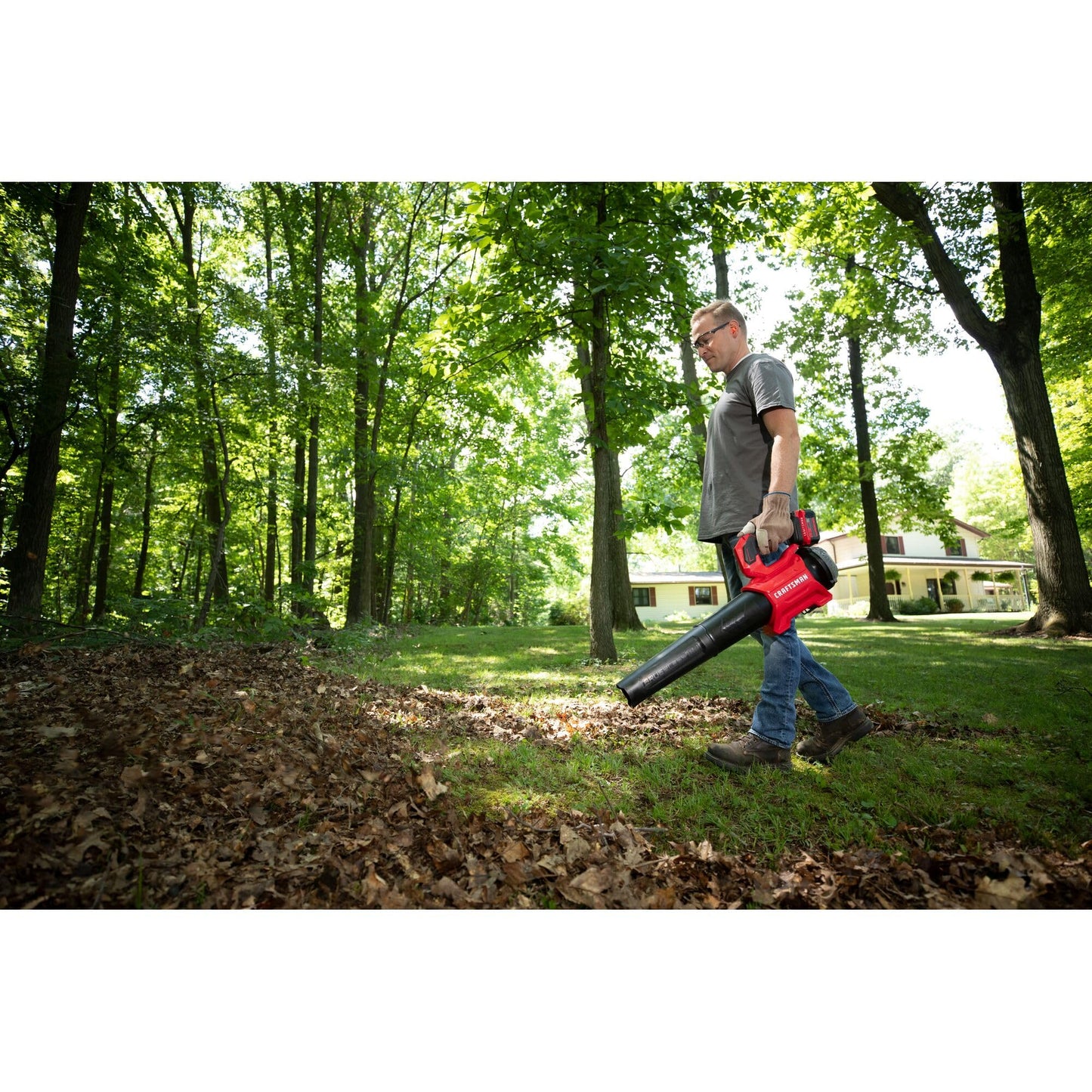 CRAFTSMAN Leaf Blower Cordless with Battery and Charger V20 RP, Up to 110 MPH Power, Handheld Electric Leaf Blower, Brushless Motor, Lightweight, 5.0Ah (CMCBL730P1)