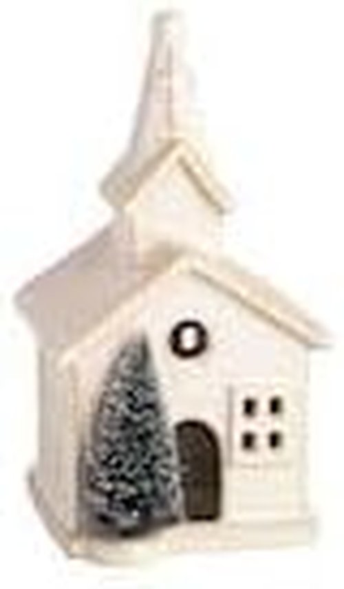 Mud Pie Christmas Church Sitter - Large Decorative Holiday Accent for Festive Home Decor