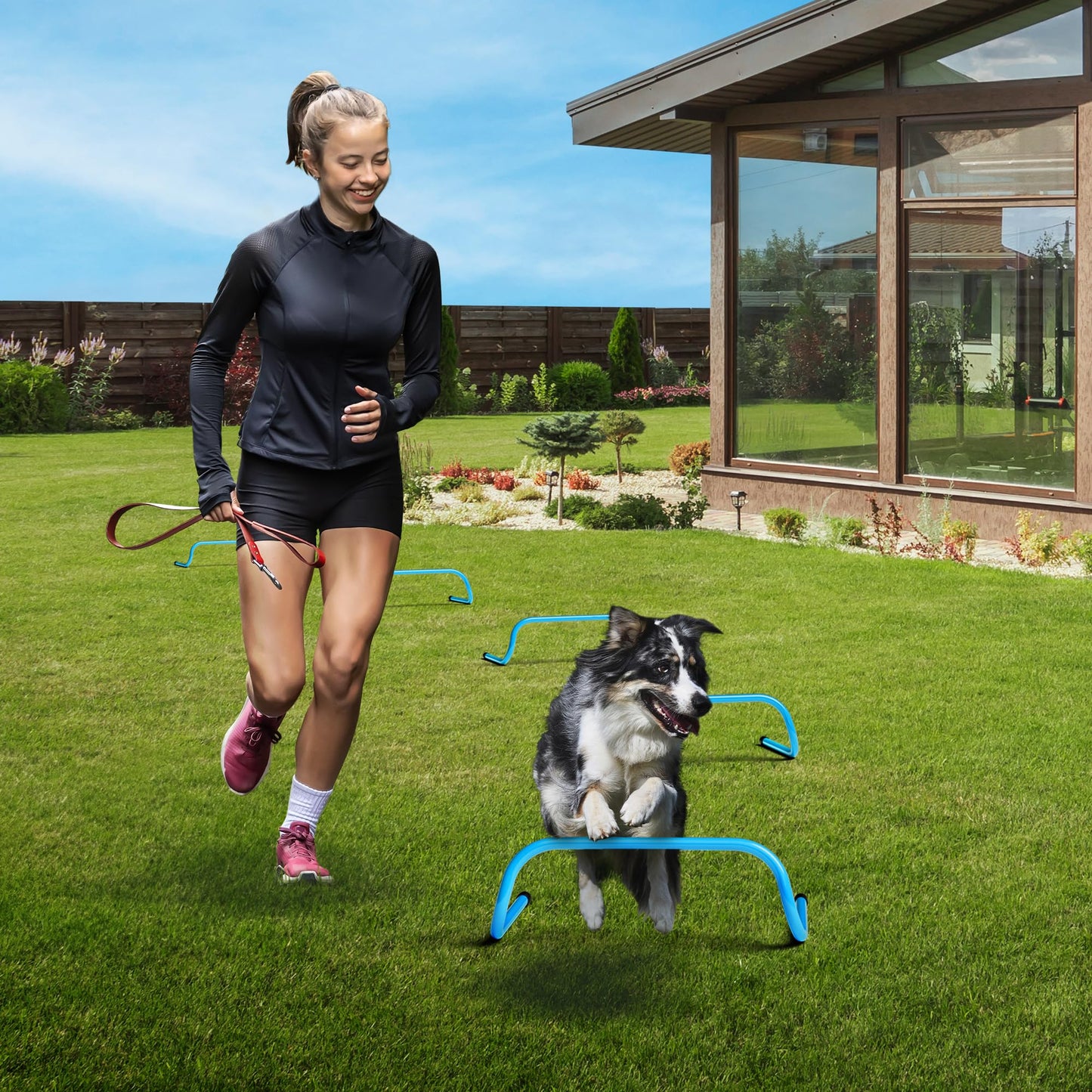 Yes4All Agility Speed Training Agility Hurdles for Athletes - 5 Pack - Speed and Agility Training Equipment for Soccer Basketball Football Hurdle Training (Blue)