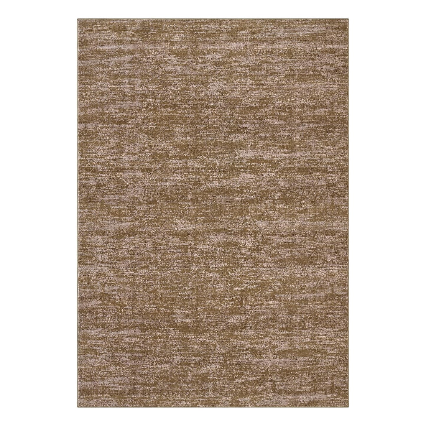 Garvee Large Area Rug 9x12 Living Room Rug Machine Washable Non Slip Floor Mat Modern Solid Soft Rugs Stain-Resistant Foldable Low Pile Carpet for Bedroom Nursery Office Dorm Kids Room Brown