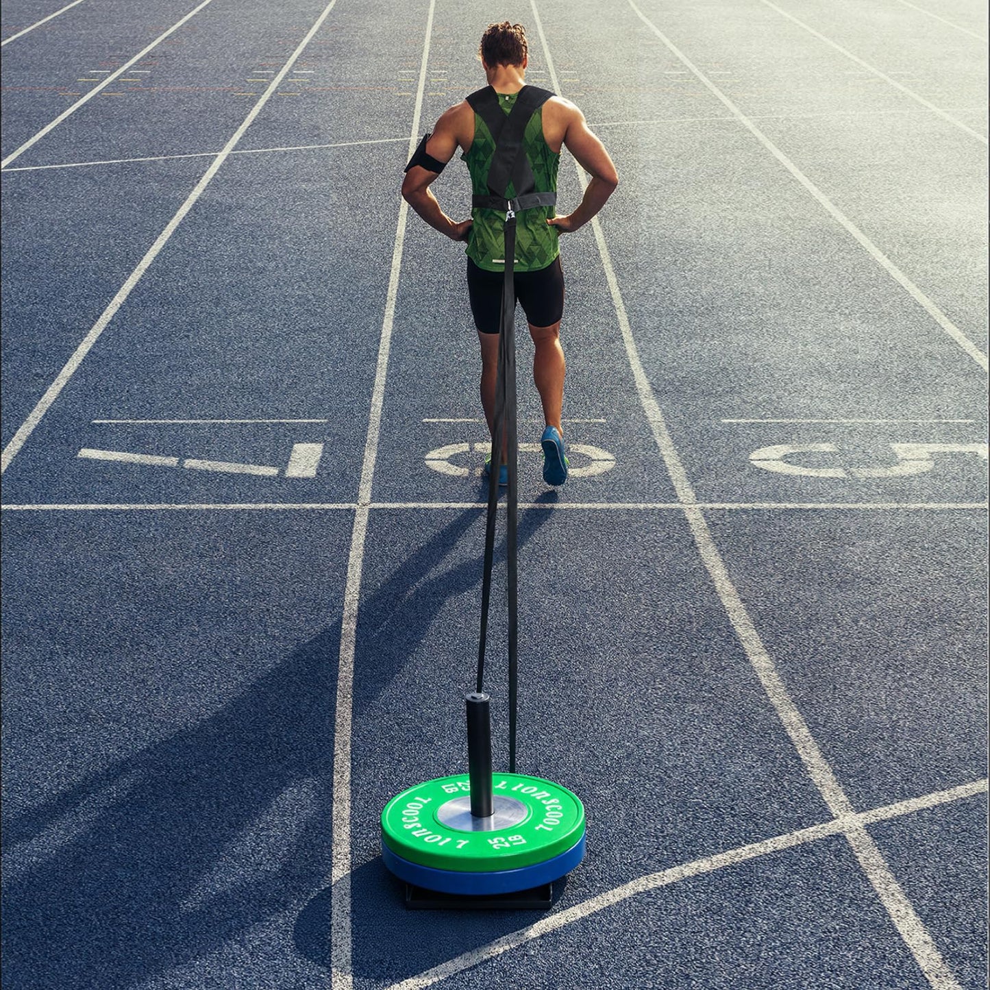 LIONSCOOL Weight Training Sled with Pulling Belt or Vest, for Speed and Strength Training (with Pulling Harness)