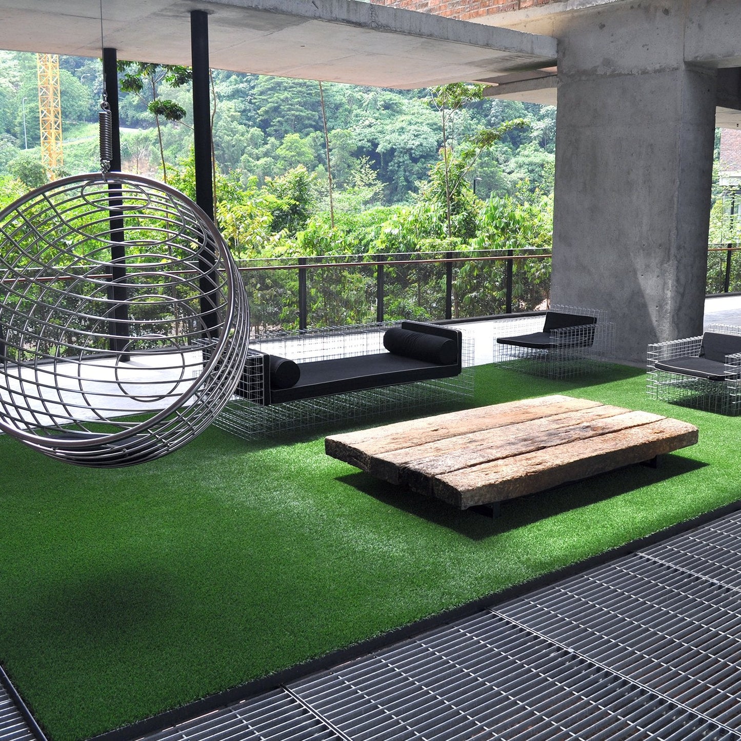 LITA 4ftx13ft Artificial Grass Fake Deluxe Synthetic Thick Lawn Pet Turf Perfect for Indoor/Outdoor Landscape, Green